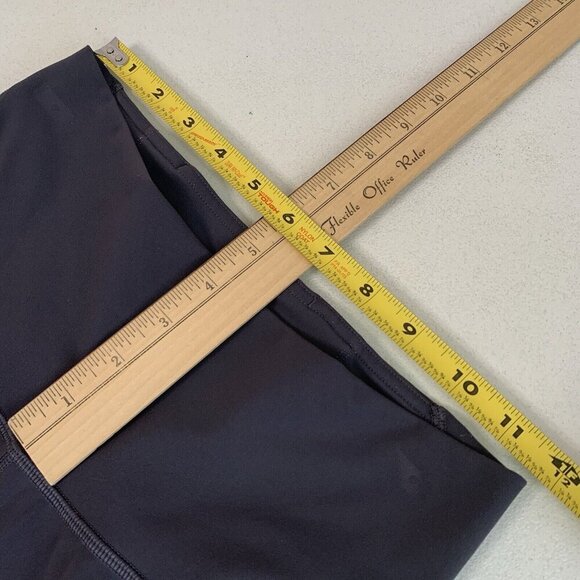 Lululemon Wunder Under Crop Leggings Womens 6 Dark Gray Lace Trim Mesh‎ Luxtreme - Picture 8 of 10